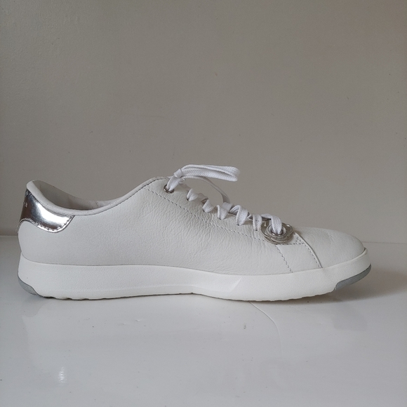 Cole Haan Grandpro Tennis Leather Sneakers  White Size 10.5 - Picture 5 of 15